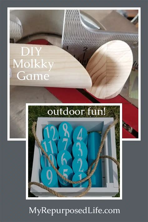 diy molkky game.